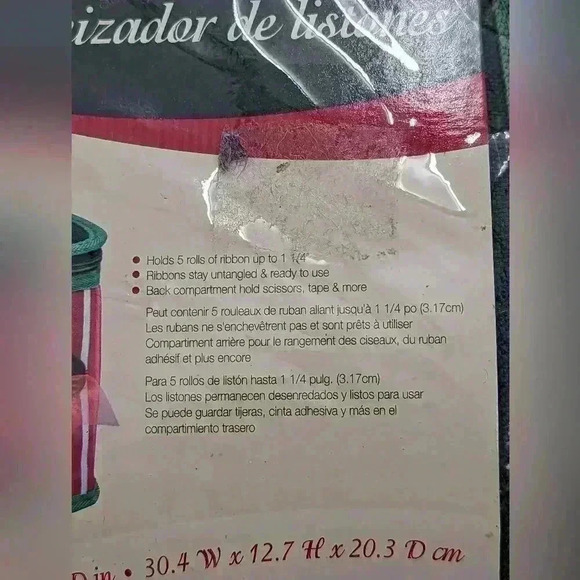 Rubbermaid Ribbon Organizer Storage Dispenser Craft Christmas Yarn New Open - Picture 6 of 7